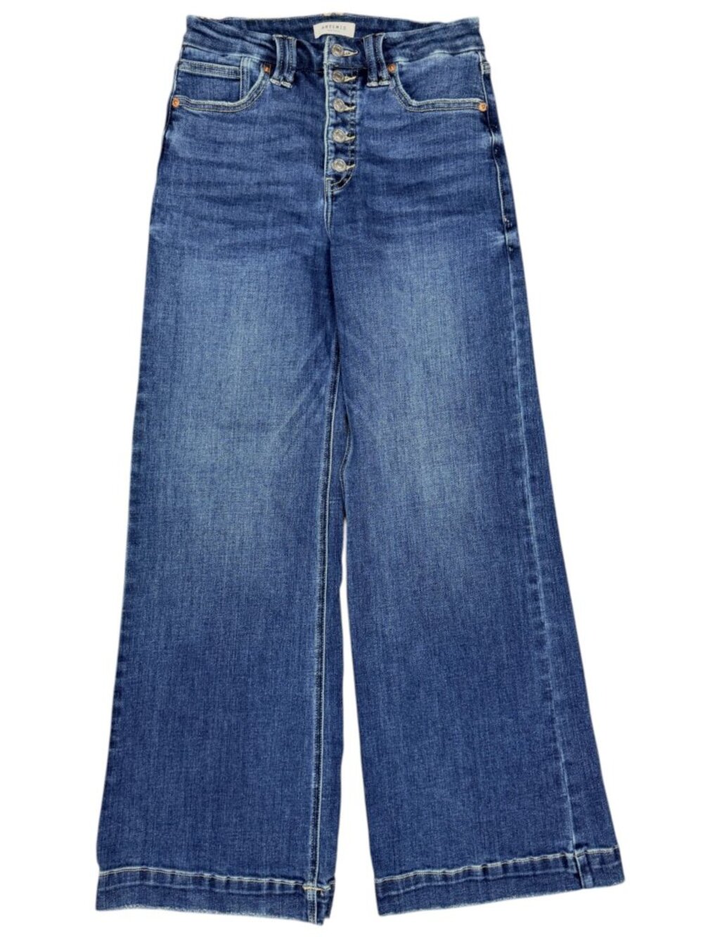 ARTEMIS VINTAGE Women's EUC Button-Fly High Rise Wide Leg Jeans | Size 5/26 - Picture 6 of 14